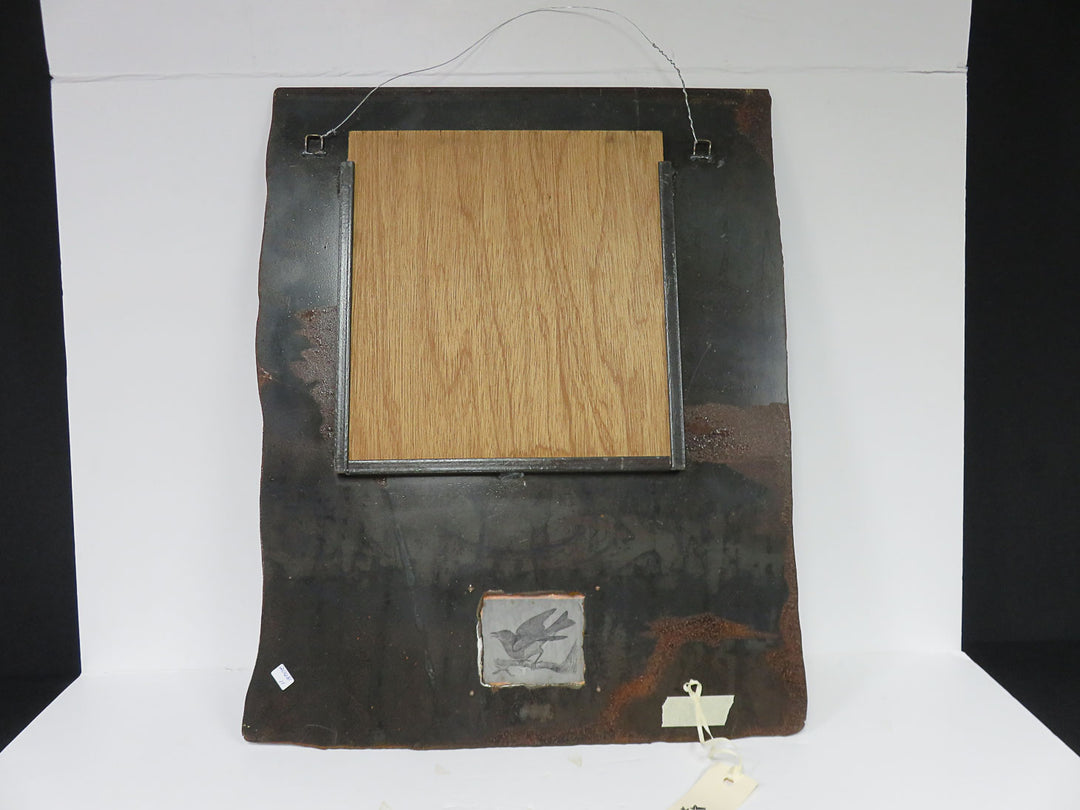 Mirror in Oxidized Steel Frame