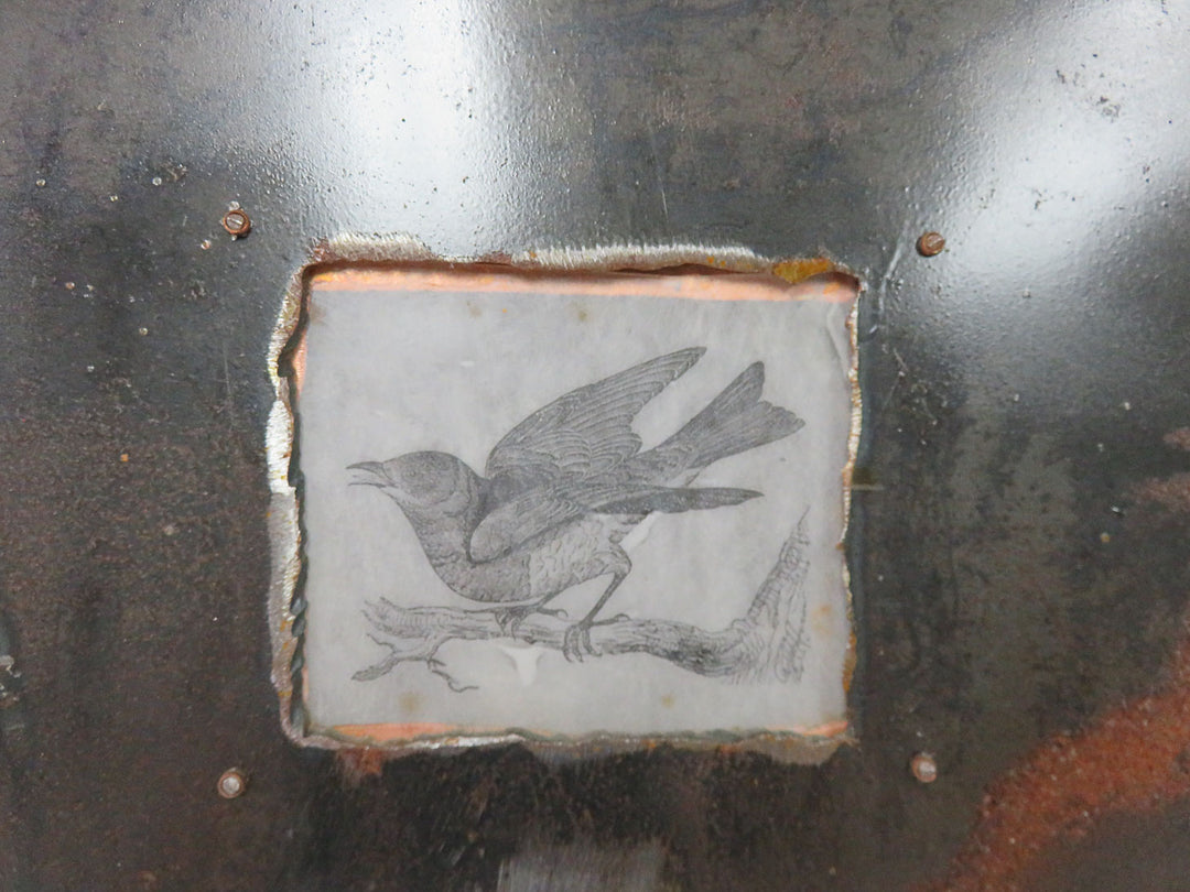 Mirror in Oxidized Steel Frame