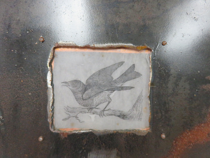 Mirror in Oxidized Steel Frame