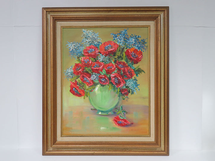 Original Oil Painting of Flowers Vase