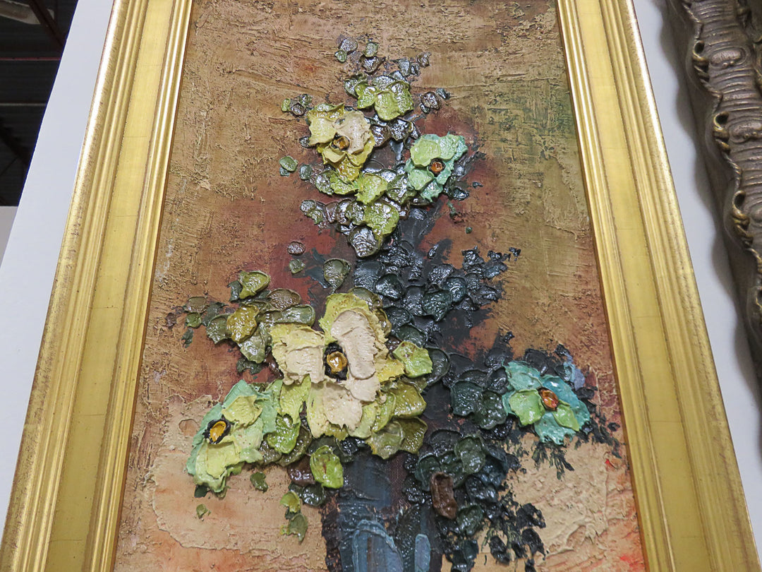 Original Floral Painting in Gold Frame