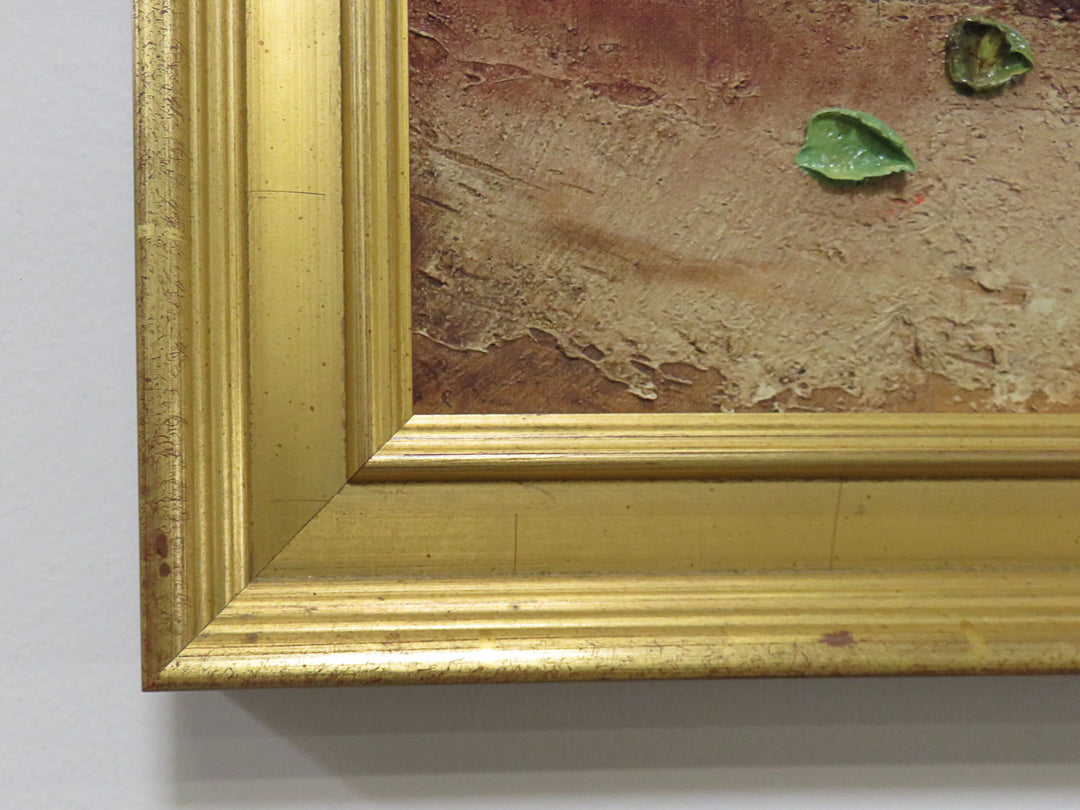 Original Floral Painting in Gold Frame