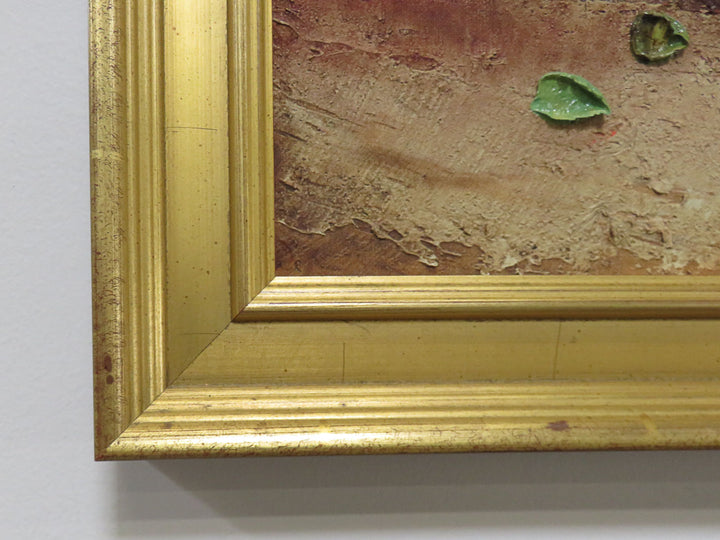 Original Floral Painting in Gold Frame
