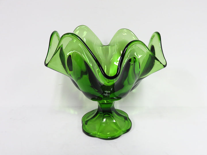 MCM Green Pedestal Bowl