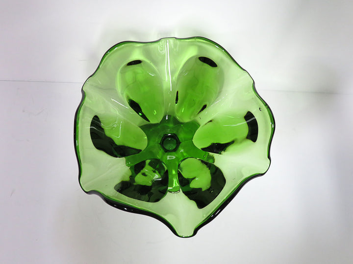 MCM Green Pedestal Bowl