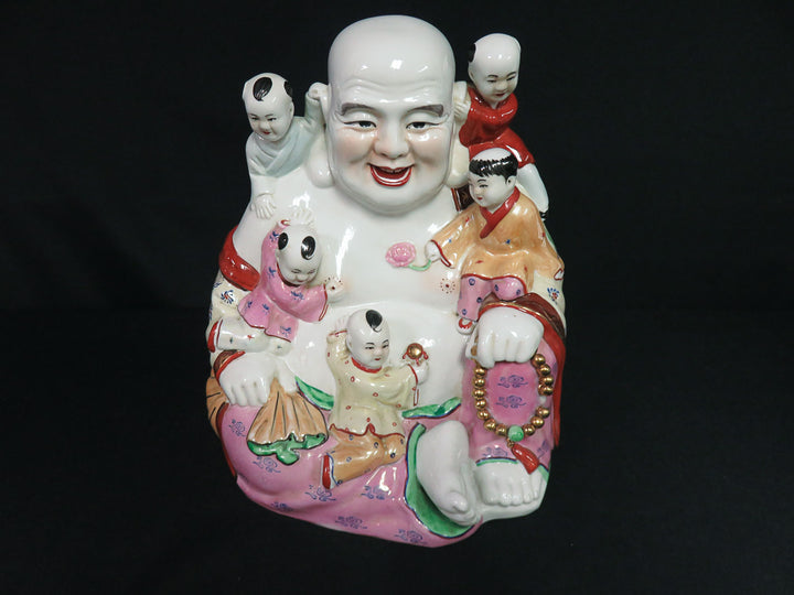 Famille Rose Buddha Figurine