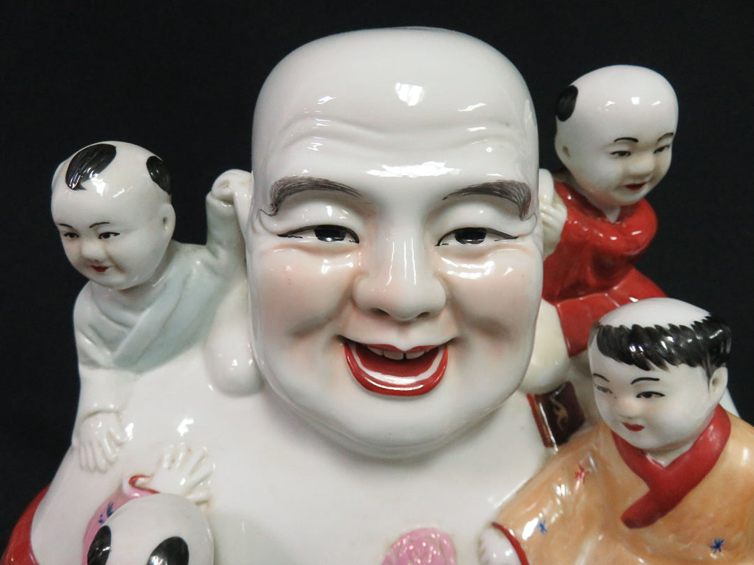 Famille Rose Buddha Figurine