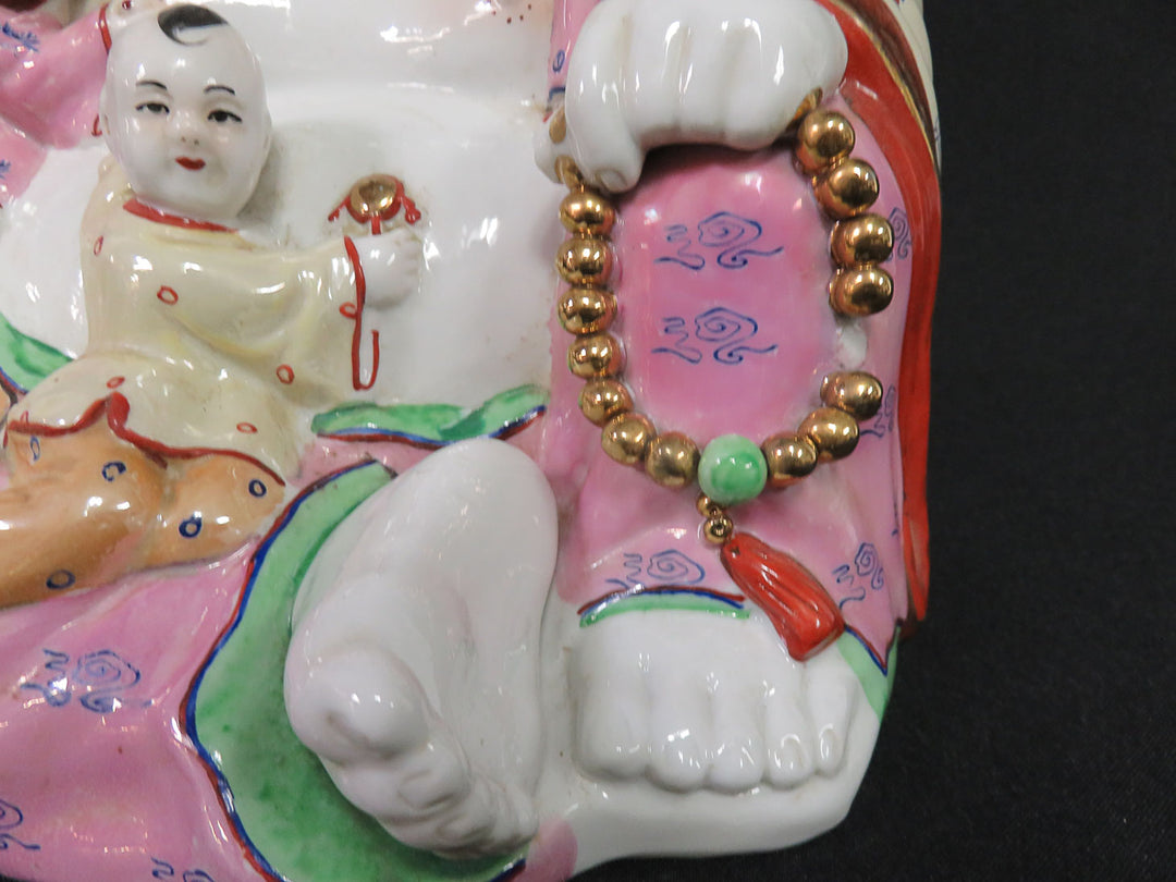 Famille Rose Buddha Figurine