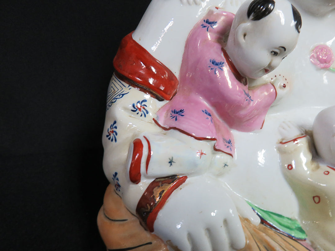 Famille Rose Buddha Figurine