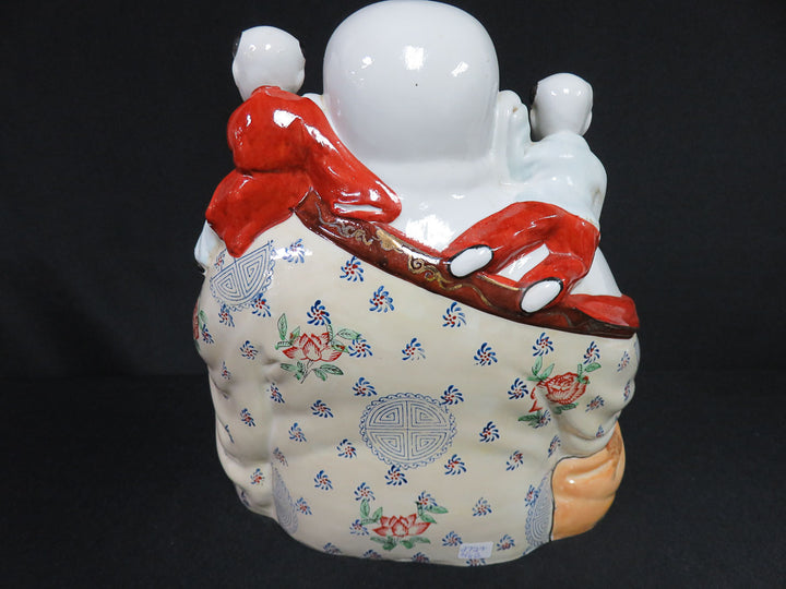 Famille Rose Buddha Figurine