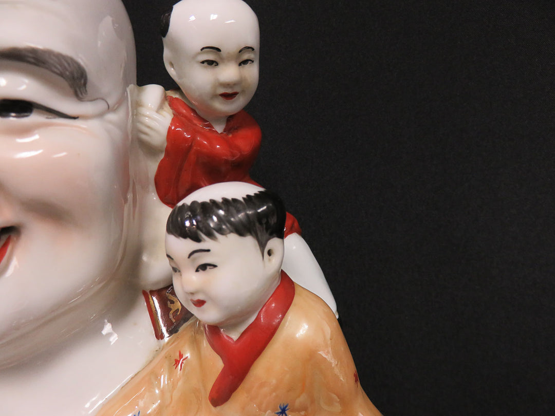 Famille Rose Buddha Figurine