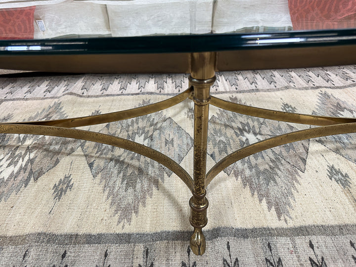 Brass and Glass Coffee Table