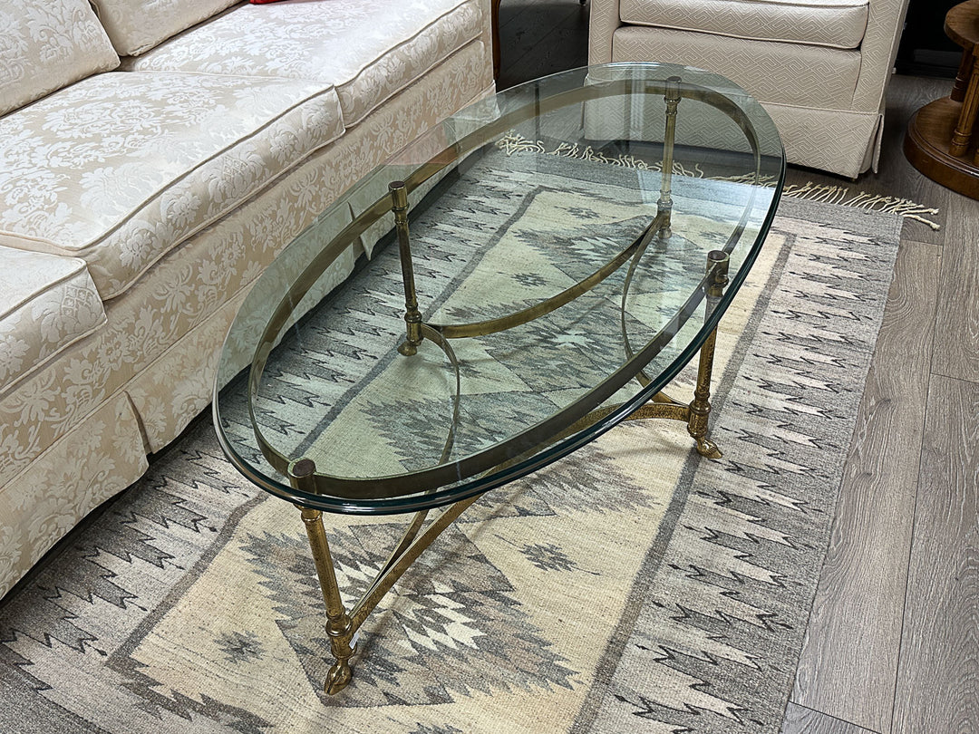 Brass and Glass Coffee Table