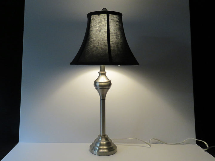 Brush Chrome Table Lamp