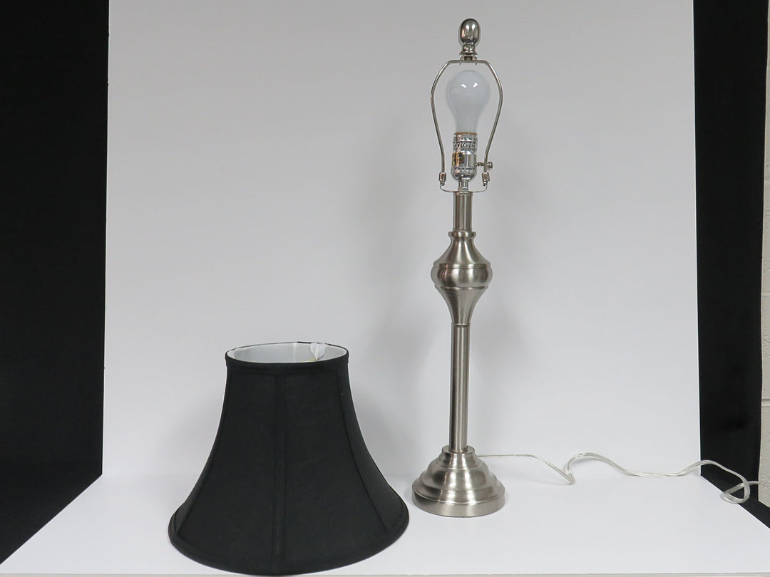 Brush Chrome Table Lamp