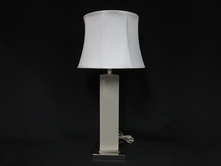 Glossy Gray Table Lamp