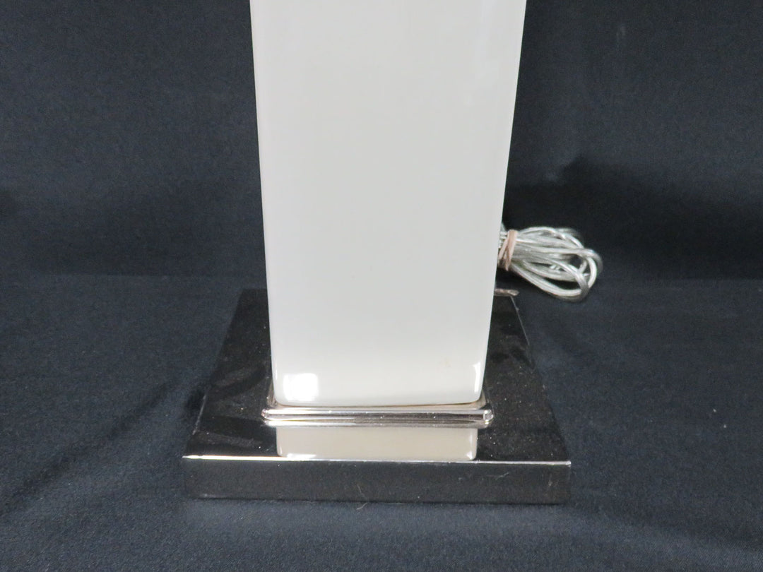 Glossy Gray Table Lamp