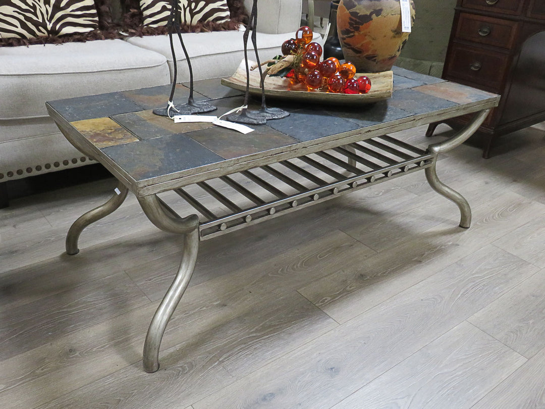 Metal & Tile Coffee Table