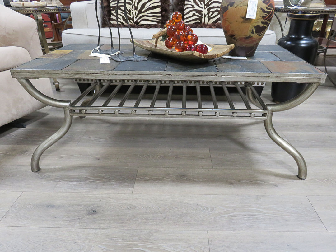 Metal & Tile Coffee Table