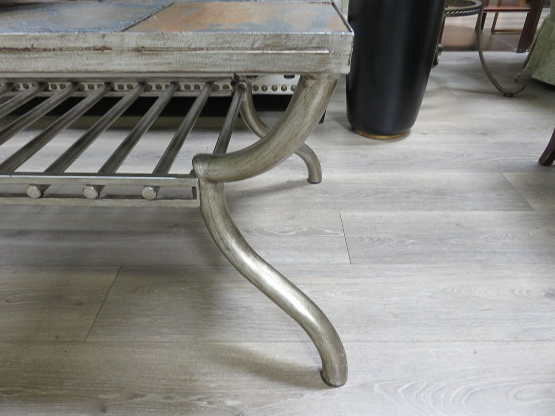 Metal & Tile Coffee Table