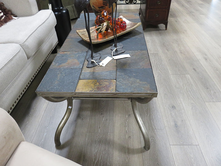 Metal & Tile Coffee Table