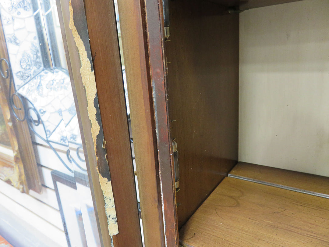 Wood and Glass Curio Cabinet