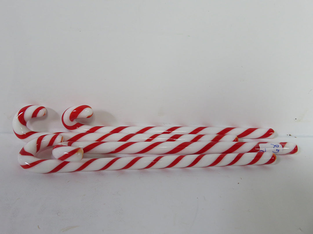 Four Glass Candy Canes