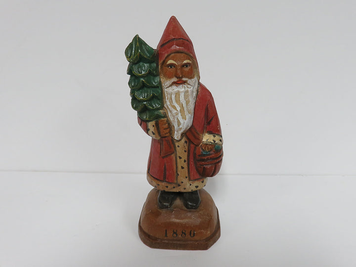 Carved Wood Santa