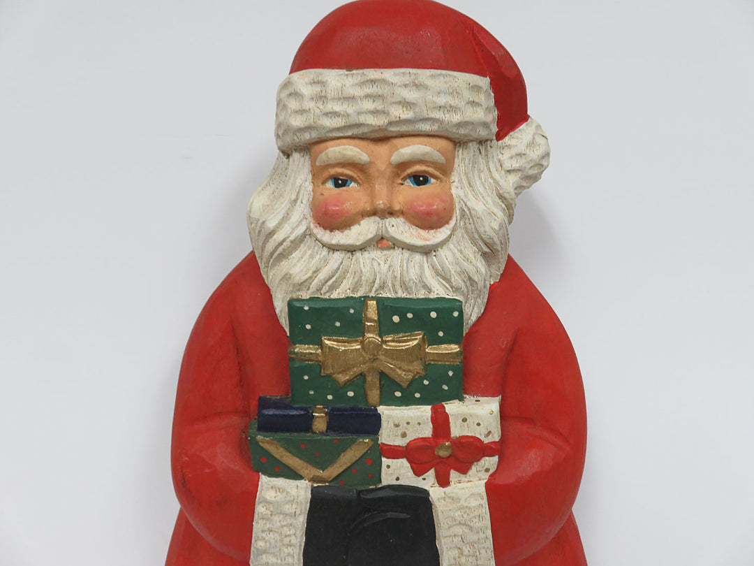 Carved Wood Santa