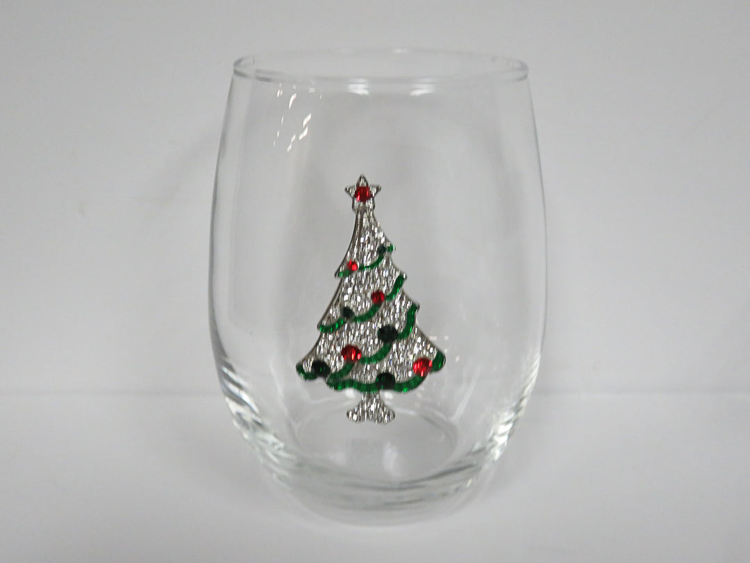 Christmas Stemless Wine Glasses