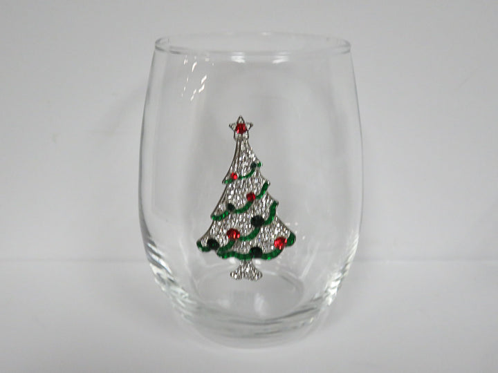 Christmas Stemless Wine Glasses