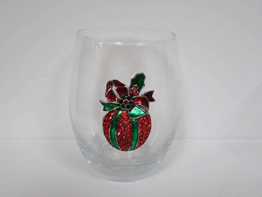 Christmas Stemless Wine Glasses