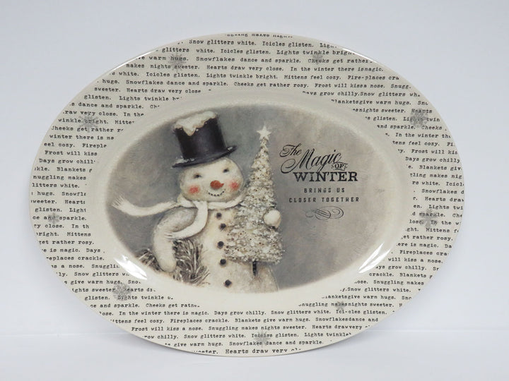 Winter Snowman Platter