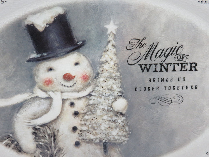 Winter Snowman Platter