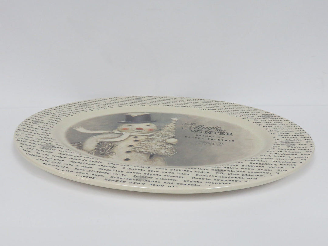 Winter Snowman Platter