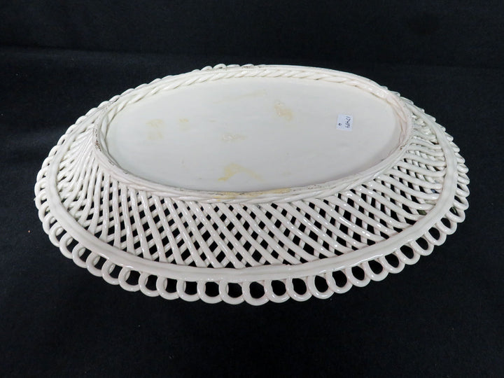 Vintage Lattice Work Basket