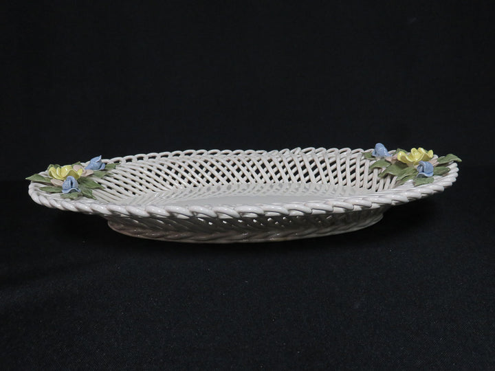 Vintage Lattice Work Basket
