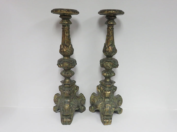 Ornate Burnished Candlesticks