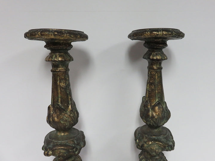 Ornate Burnished Candlesticks