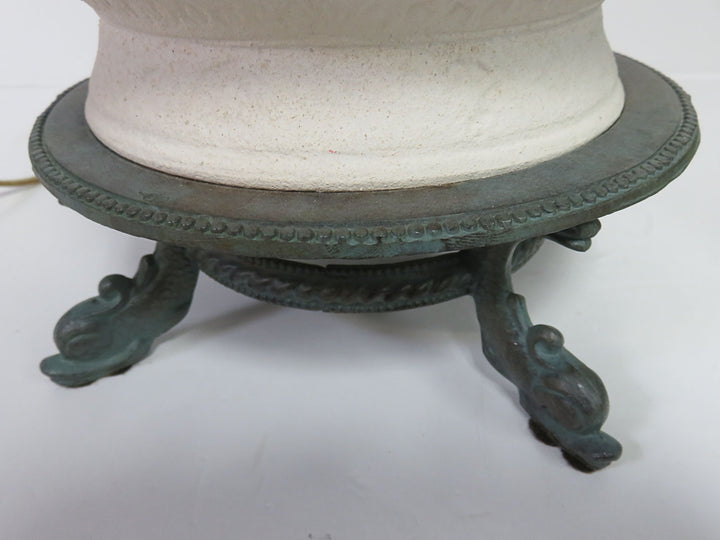 Cream Pottery Table Lamp