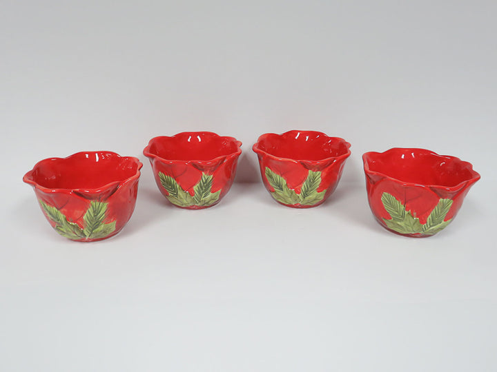 Poinsettia Floral Bowls