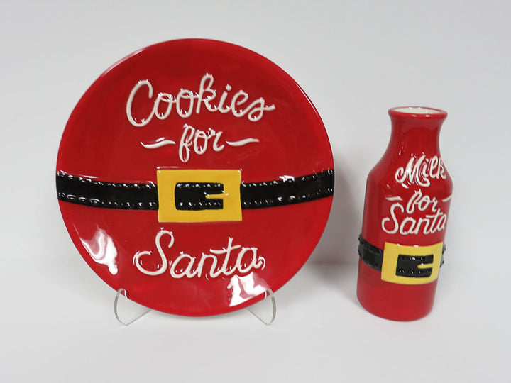 Santa's Cookie Plate and Milk Jug