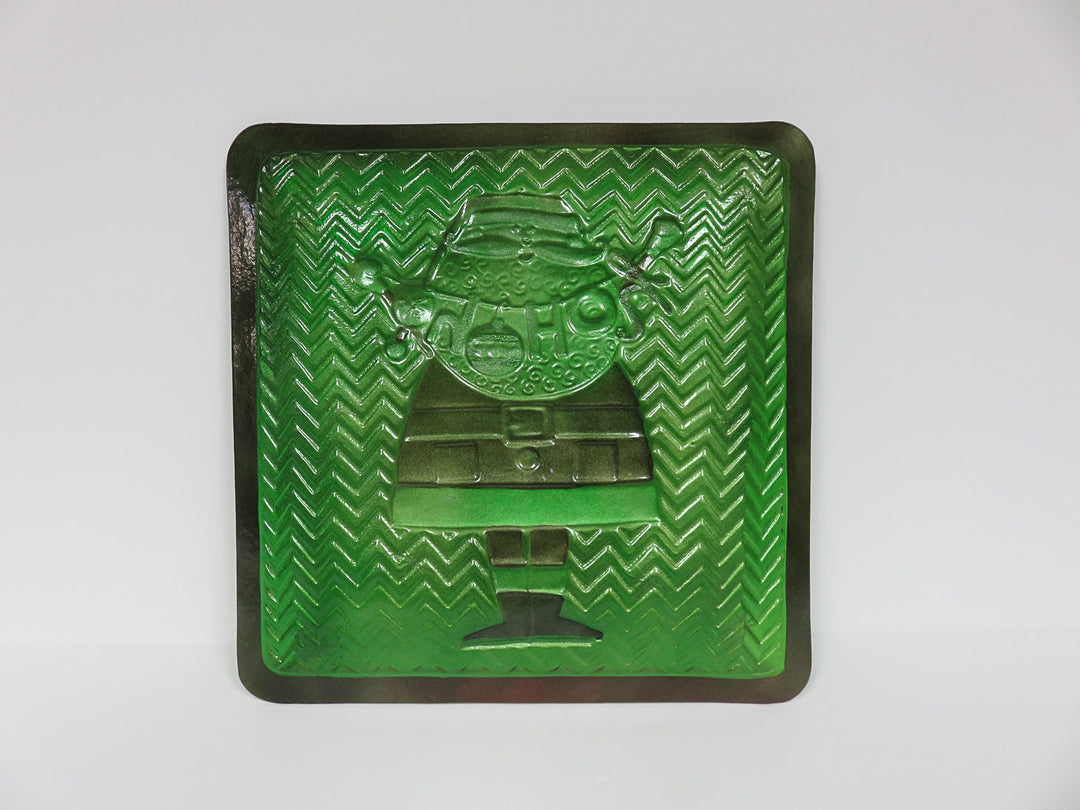 Glass Santa Platter