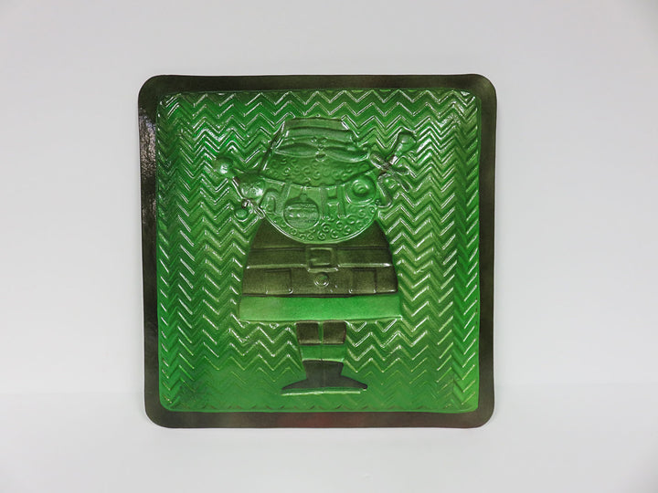 Glass Santa Platter