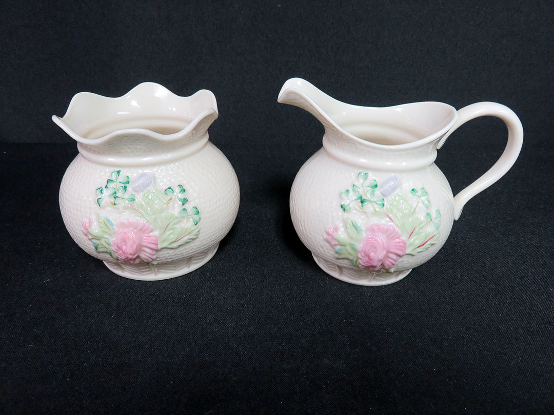 Belleek Killarney Cream & Sugar