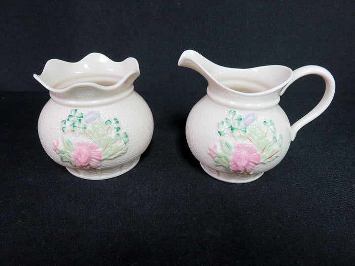 Belleek Killarney Cream & Sugar