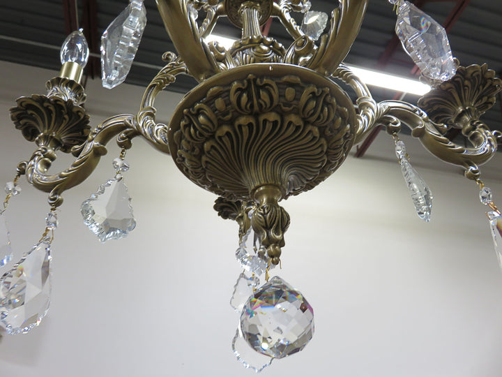 Five Light Brass Chandelier
