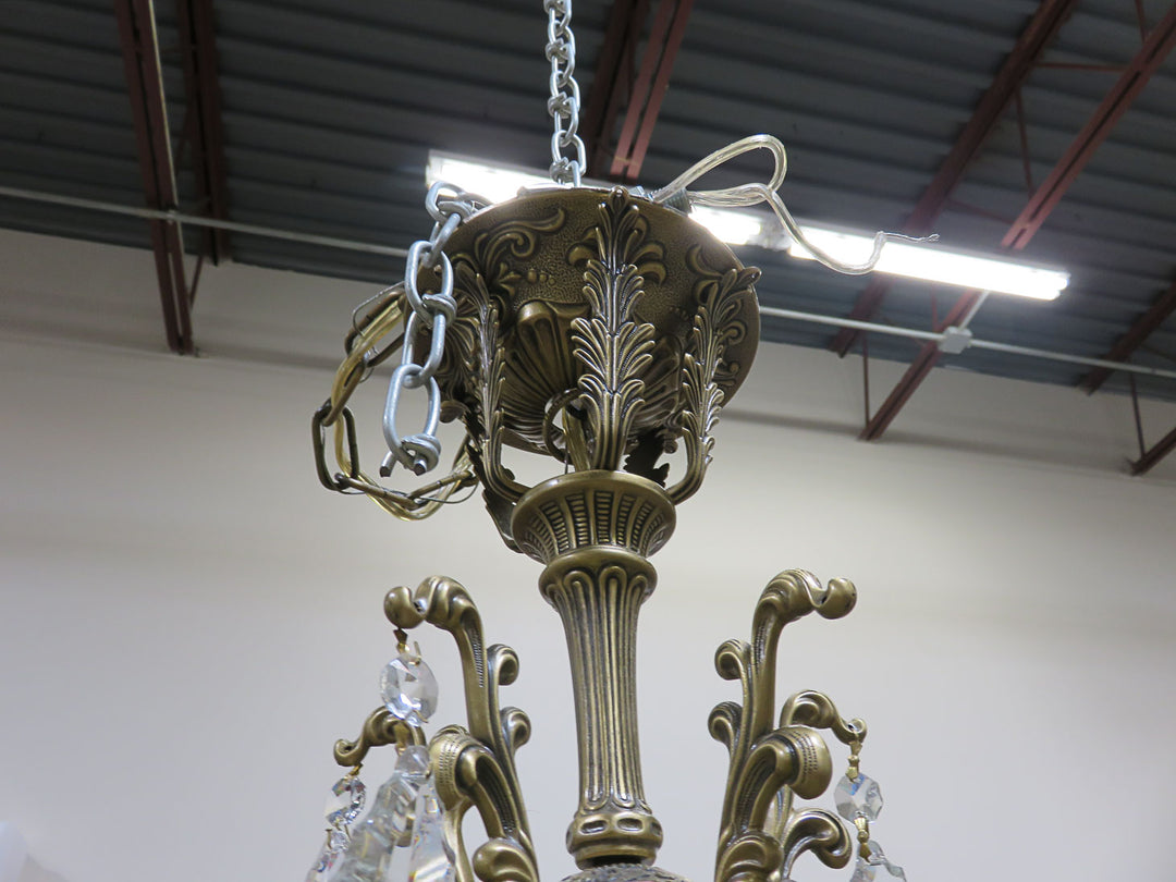 Five Light Brass Chandelier