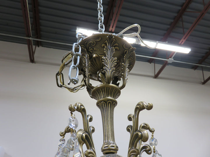 Five Light Brass Chandelier