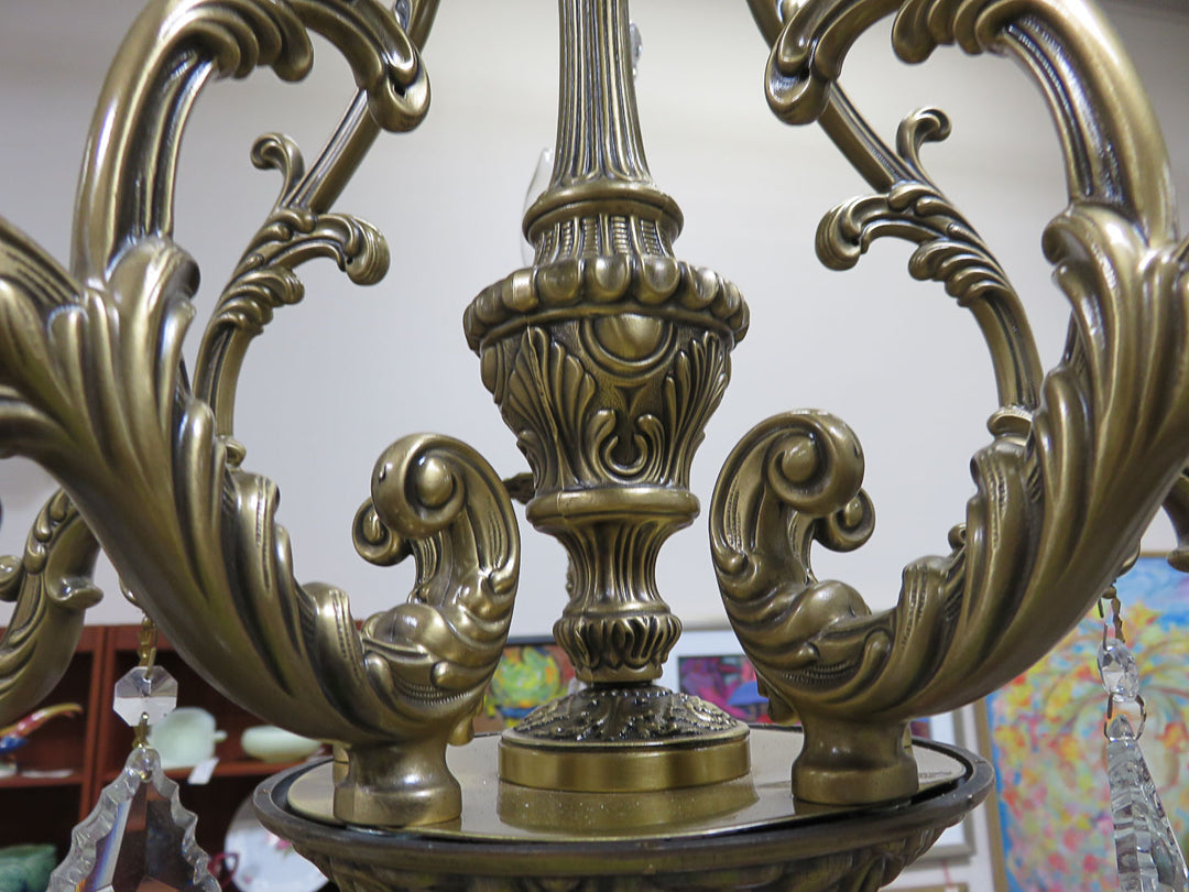 Five Light Brass Chandelier
